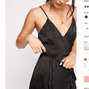 Free People Dresses - NWT Free People All My Love Shine Wrap Slip Dress Free People Dresses - NWT Free People All My Love Shine Wrap Slip Dress